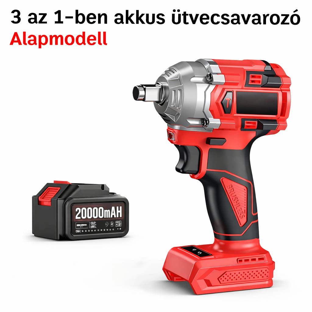 Akkus lítium-ion akkumulátoros ütvecsavarozó, elektromos nyomatékkulcs, többcélú javítószerszám,